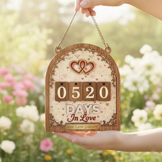 Discover Days In Love Tracker Sign, Personalized Couple Love Counter, Relationship Anniversary Board, Custom Love Journey Decor, Gift for Couples