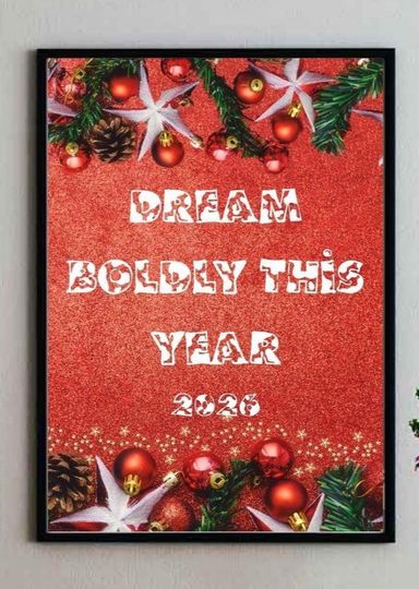Discover Christmas Inspiring Wall Art | New Year 2026 Mindset Quote