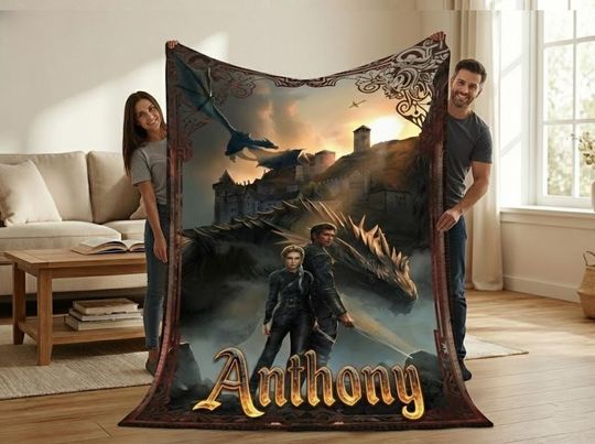 Custom Name Fourth Wing Blanket, Riders Quadrant Blanket, Basgiath War College Bookish Blanket, Gift Blanket for Rebecca Yarros Fans