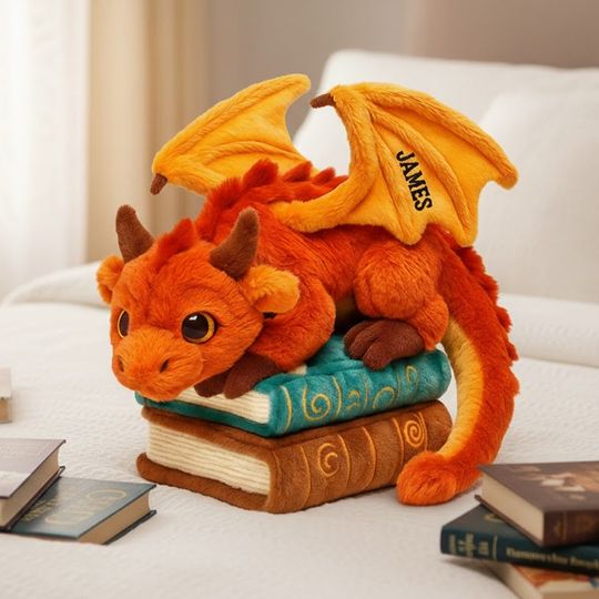 Dragon Book Custom Shaped Pillow Personalized Gifts For Book Lovers