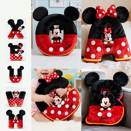 Discover Cute Initial Letter Alphabet Custom Shape Pillow, Personalized Gifts For Kid