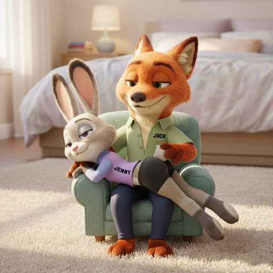 Discover Cute Animated Couple Personalized Gifts For Couple Shaped Pillow