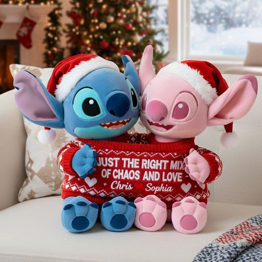 Couple In Cute Sweater Shaped Pillow - Personalized Gifts For Couple