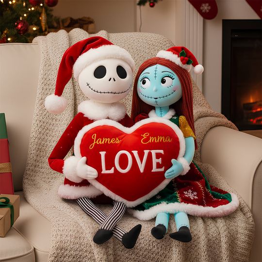 Discover Christmas Couple Custom Shaped Pillow - Personalized Gifts For Couples