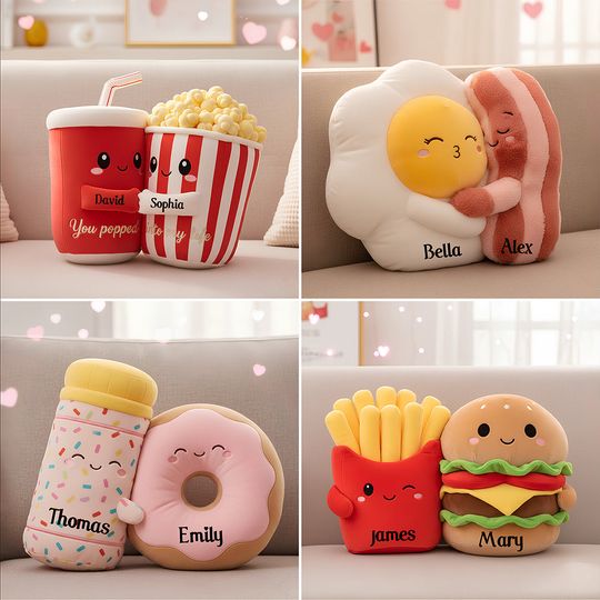 Couple Food Pillow Personalized Gifts For Couple