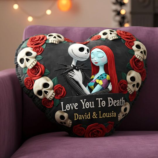 Discover Skeleton Couples Pillow - Personalized Gifts For Couples