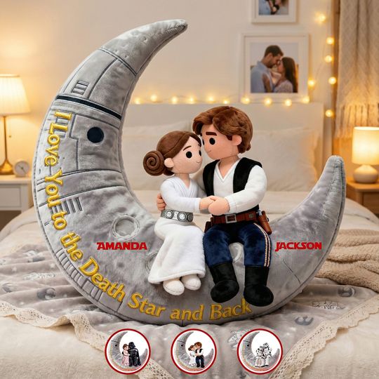 Discover Starlit Moon Couple Pillow - Personalized Gift For Couples
