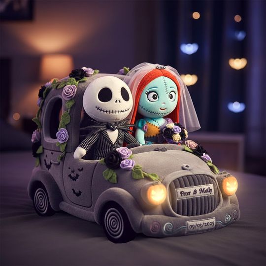 Spooky Bride & Groom Pillow - Personalized Gifts For Couple