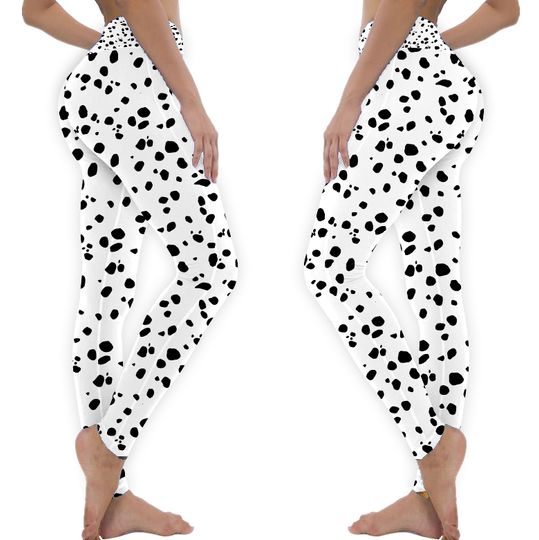 Dalmatian Yoga Leggings  Compression Leggings