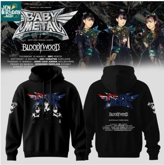BABYMETAL Next Destination Australia Tour 2026 3D Hoodie