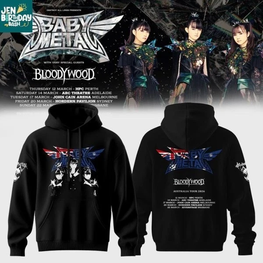 BABYMETAL Next Destination Australia Tour 2026 3D Hoodie