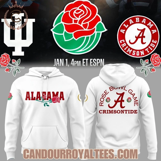 ALBAMA TEAM TIDE 2026 ROSE BOWL GAME 3D HOODIE