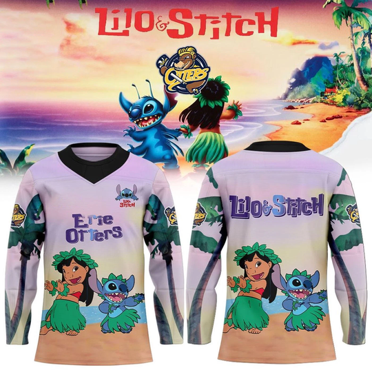 Erie Otters Lilo & Stitch 2025 Hometown Hero Hockey Shirt Men's