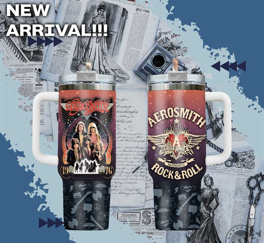 Discover Aerosmith Rock Rool Music Cup Tumbler With Handle