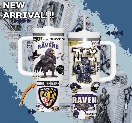 Baltimore Ravens V2 football Football Custom Name Tumbler
