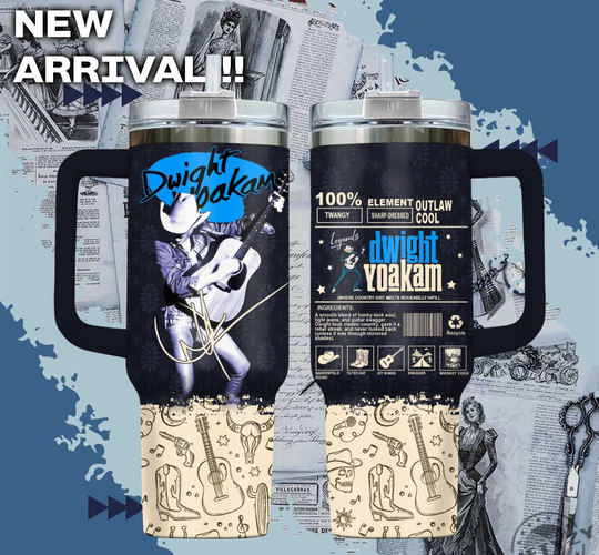 Dwight Yoakam Music Cup Tumbler With Handle