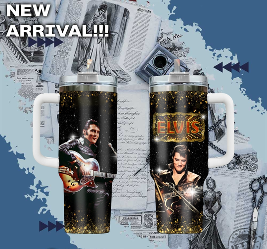 Elvis Presley Legend Music Cup Tumbler With Handle