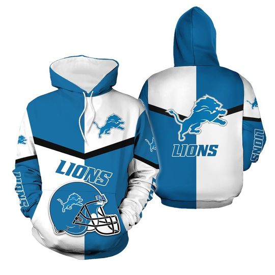 Detroit Lions Logo Fashion For Men 3D Hoodie