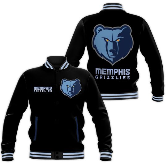 Personalized Memphis Grizzlies Varsity Jacket, Wool and Leather Sleeves