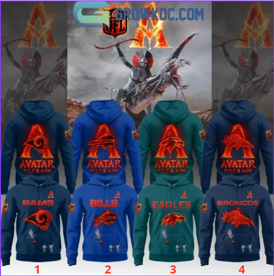 Custom All Team football X Avatar Fire And Ash 3D Hoodie