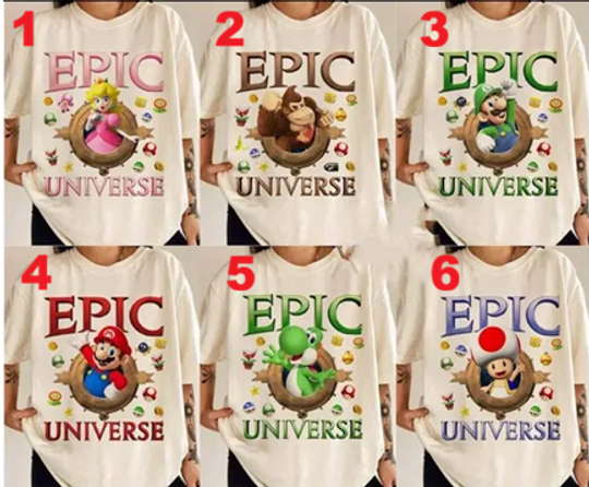 Super Mario Epic Universe Family Vacation Shirt