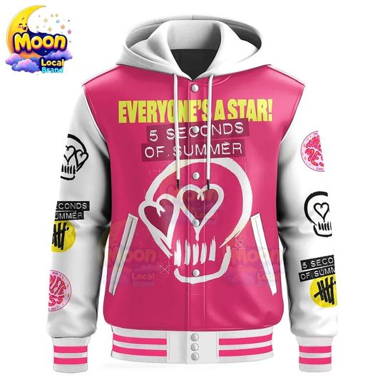 5 Seconds of Summer Everyone’s a Star World Tour Baseball Jacket