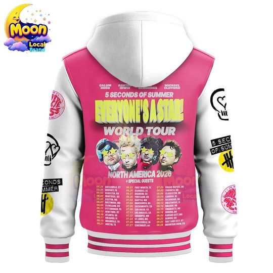 5 Seconds of Summer Everyone’s a Star World Tour Baseball Jacket