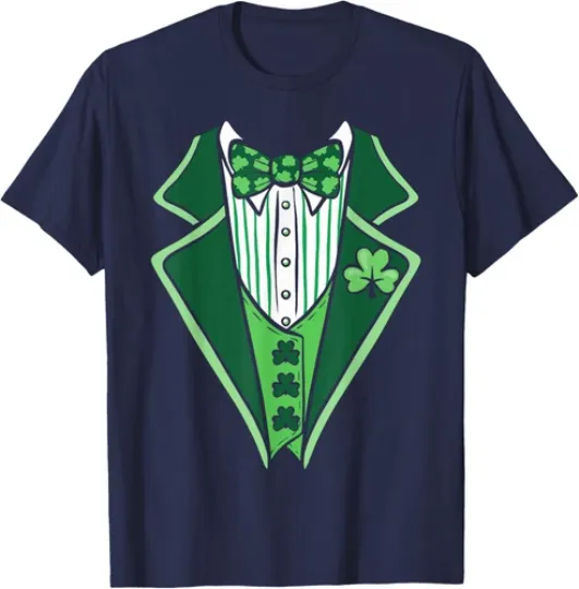 Discover St Patrick's Day Irish Tuxedo Cute Clover Funny  Unisex T-Shirt