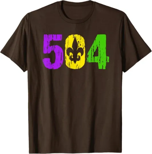 Discover Mardi Gras 504 Nola New Orleans Louisiana Mardi Unisex T-Shirt