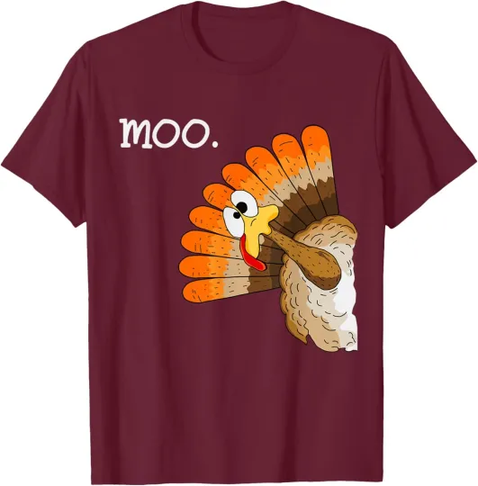Discover Turkey Moo Funny Thanksgiving Funny Design Unisex T-Shirt