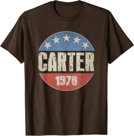 Discover 39th President Jimmy Carter 1924 2024 USA Flag 1976 Unisex T-Shirt
