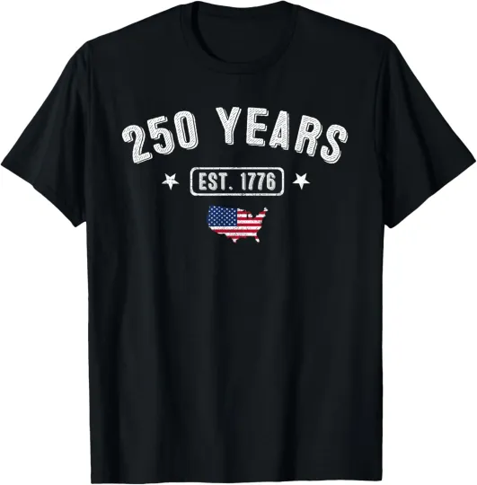 Discover America Anniversary 1776 250th Birthday US Flag Unisex T-Shirt