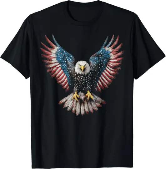 Discover American Flag Bald Eagle 4th of July USA Patriotic Unisex T-Shirt