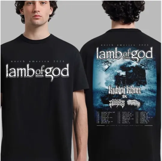 Lamb Of God The Heaviest Tour Of 2026 North America Schedule Dates T-Shirt