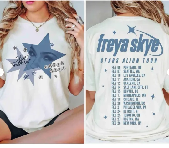 Discover Freya Skye Silent Treatment Stars Align Tour 2026 T-Shirt