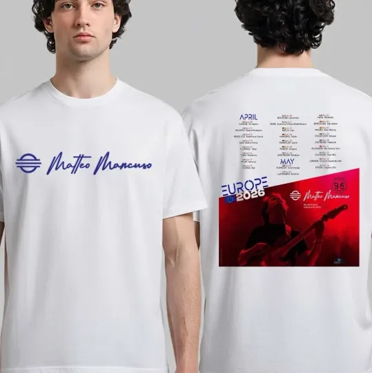 Discover Matteo Mancuso Route 96 Europe 2026 Tour Schedule Dates Two Sided T-Shirt