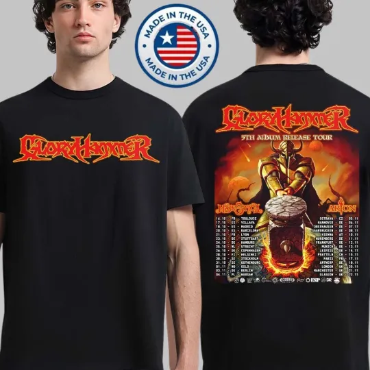 Discover Gloryhammer 5th Album Release Tour 2026 UK And Europe T-Shirt