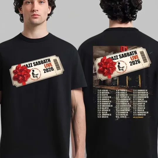 Discover Jazz Sabbath Style 2026 UK Europe Tour T Shirt