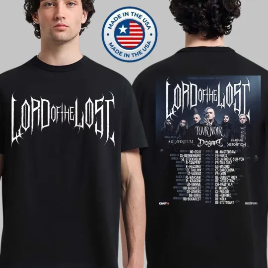 Discover Lord Of The Lost Tovr Noir Tour 2026 Europe Double Sided T-Shirt