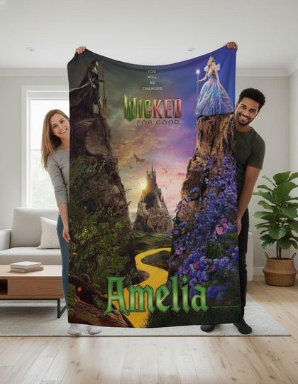 Discover Custom Wicked Blanket, Good Witch Bad Witch Princess Throw, Personalized Wicked Blanket, Wicked Changed For Good Blanket, Unlimited Blanket