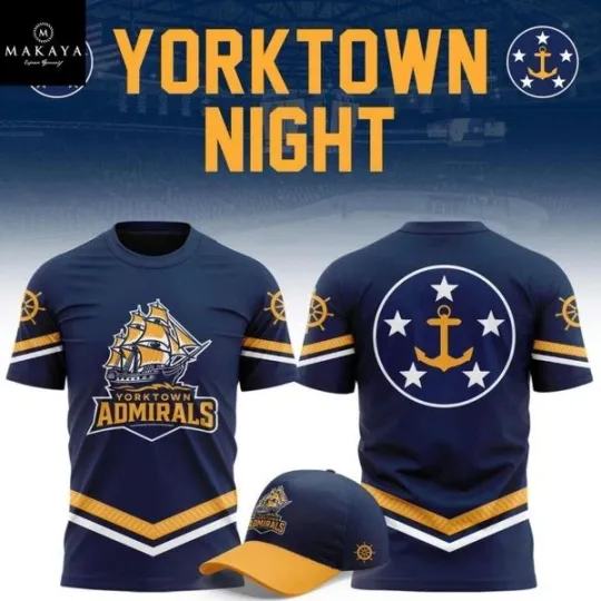 Discover 2025 Yorktown Night Inspired Hockey Event Graphic T-Shirt 3D Unisex