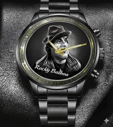 Discover Rocky Balboa Black Stainless Steel Calendar Band Watch