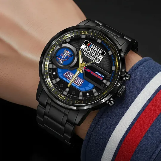 Kyle Larson 2025 NASCAR Cup Series Champion Steel Band Watch