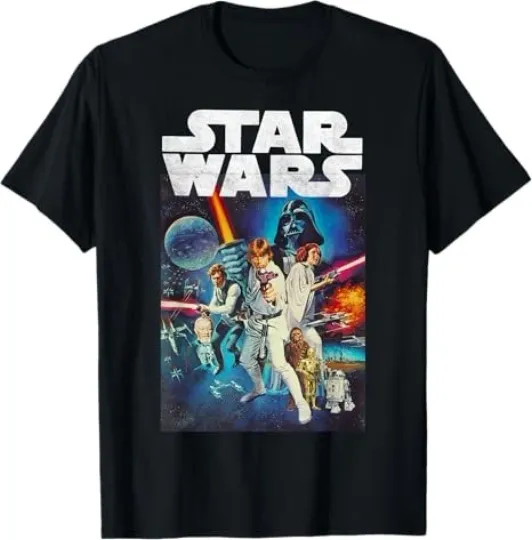 Discover Star Wars Vintage Cast Poster Disney T-Shirt for Men and Women