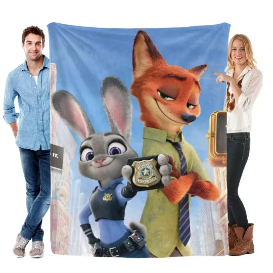 Discover Zootopia Blanket, Judy Hopps And Nick Wilde, Fleece Blanket