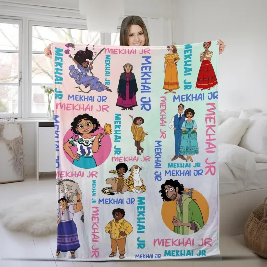 Discover Personalized Encanto Blanket, Disney Movie Blanket, Cartoon Characters Blanket,
