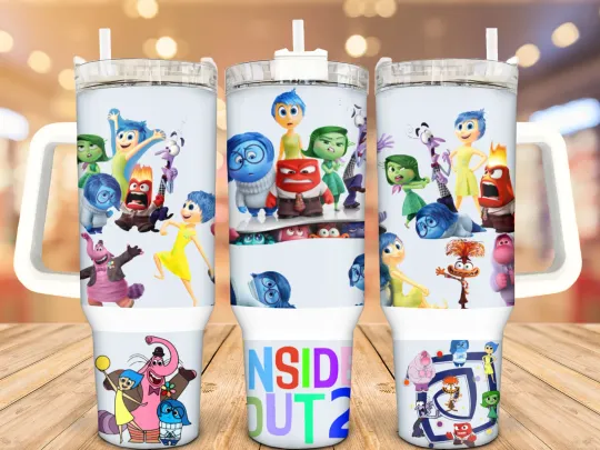 Discover Cartoon Emotions Stainless Steel Tumbler; 40 Oz