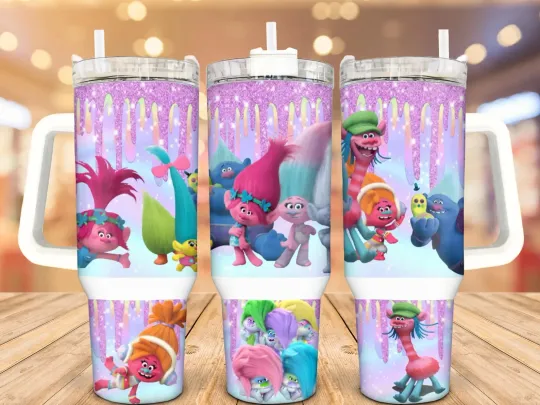 Discover Cute Cartoon Stainless Steel Tumbler, 40 Oz, Personalized Gift