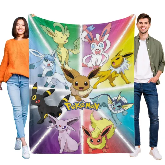 Eevee Blanket Soft Bed Sofa Couch Throw Cozy Lightweight Birthday Gift