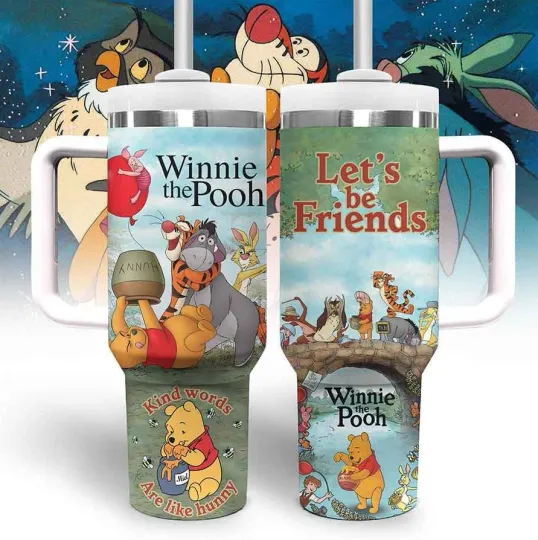 Discover Winnie The 1Pooh Cartoon Cup 40Oz Tumbler With Handle